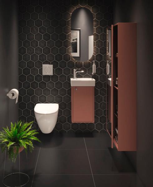 Gustavsberg Artic Small højskab m/spejldør - Fersken Gustavsberg Artic Small højskab m/spejldør - Fersken