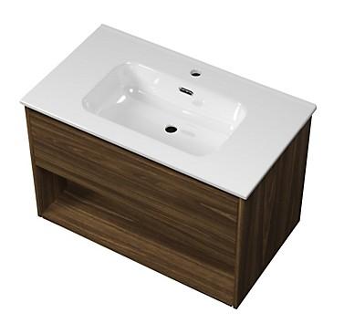 Sanibell Proline m&oslash;bels&aelig;t 80 m/integrerede greb og &aring;ben hylde - Cabana eg