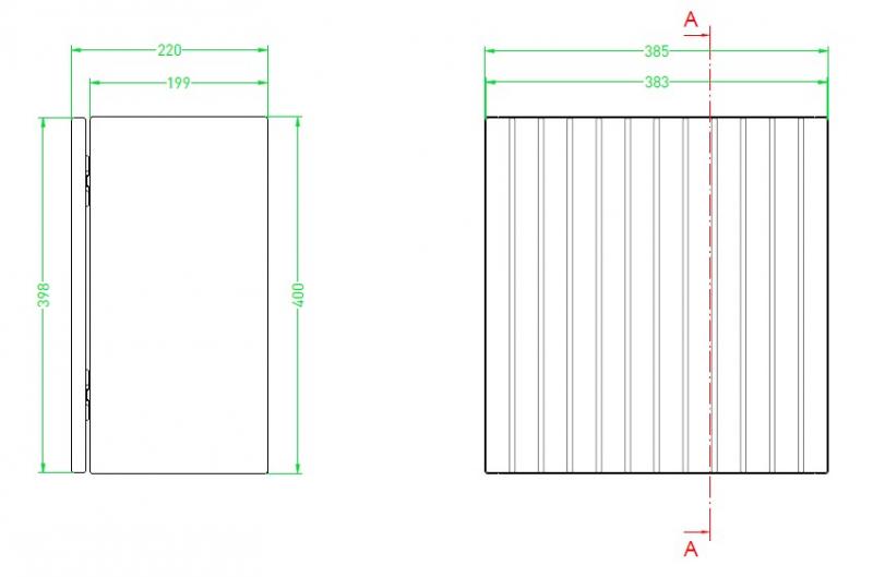 Sanibell Proline 40 mini m&oslash;bels&aelig;t m/lameller og l&aring;ge - Terra eg