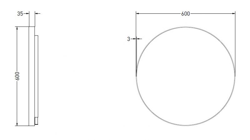 Sanibell Ink SP17 rundt spejl m/backlight, varme og sensor Ø60 - Mat sort Sanibell Ink SP17 rundt spejl m/backlight, varme og sensor Ø60 - Mat sort