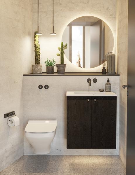 Dansani Corona rundt spejl m/lysstyring - 75 cm