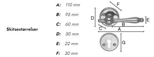 Beslagsboden vintage indendørs dørhåndtag inkl. nøgleskilt - Messing PVD Beslagsboden vintage indendørs dørhåndtag inkl. nøgleskilt - Messing PVD