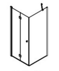 Dansani Match B+D 80x80 brusehjørne - Klar glas/matkrom Dansani Match B+D 80x80 brusehjørne - Klar glas/matkrom