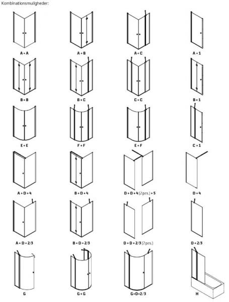 Dansani Match C+C brusehjørne - 90x90 cm Dansani Match C+C brusehjørne - 90x90 cm