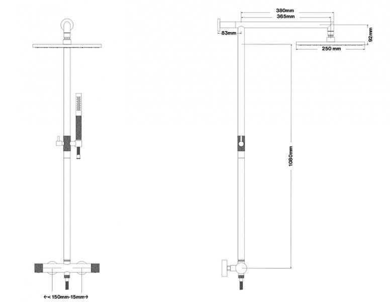 Cass&oslash;e komplet pakke til badev&aelig;relse - B&oslash;rstet messing