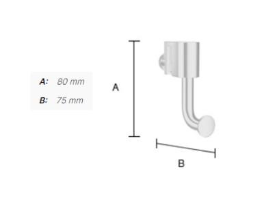 Smedbo Sideline håndklædekrog til glasvæg - Krom Smedbo Sideline håndklædekrog til glasvæg - Krom