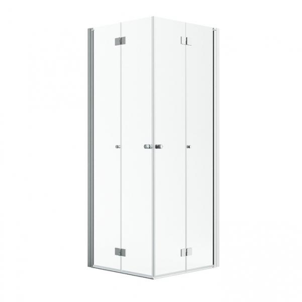 Str&oslash;mberg Noma 110 bruseniche m/folded&oslash;re - 80x80 cm - Klar glas/steel