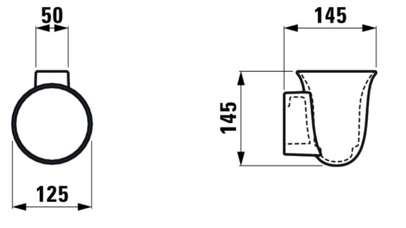Laufen The New Classic toiletb&oslash;rste t/v&aelig;g - Hvid