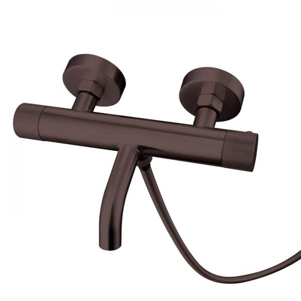 Cassøe komplet badekararmatur m/crystal cut - Mat bronze Cassøe komplet badekararmatur m/crystal cut - Mat bronze