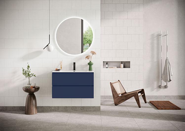 Strømberg Lux 60 vaskeskab m/2 skuffer - Dyb blå Strømberg Lux 60 vaskeskab m/2 skuffer - Dyb blå