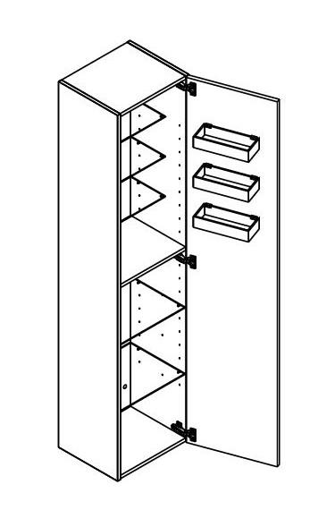 Dansani Luna Urban h&oslash;jskab 40 - H&oslash;jreh&aelig;ngslet - Natur eg
