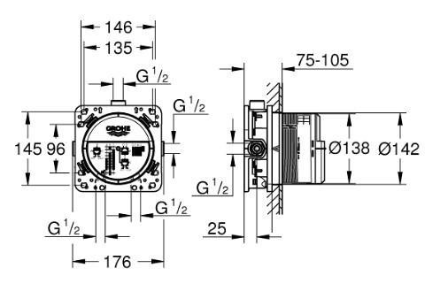 Grohe Essence komplet brusesystem m/Rainshower 310 og SmartActive t/indbygning - Mat sort Grohe Essence komplet brusesystem m/Rainshower 310 og SmartActive t/indbygning - Mat sort