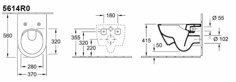 Villeroy & Boch Subway 2.0 m/RIMless og C+ toiletpakke inkl. sæde m/soft-close, mellem cisterne og hvid betjening Villeroy & Boch Subway 2.0 m/RIMless og C+ toiletpakke inkl. sæde m/soft-close, mellem cisterne og hvid betjening