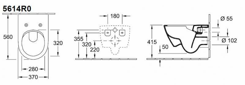 Villeroy & Boch Subway 2.0 m/RIMless og C+ toiletpakke inkl. sæde m/soft-close, mellem cisterne og mat sort betjening Villeroy & Boch Subway 2.0 m/RIMless og C+ toiletpakke inkl. sæde m/soft-close, mellem cisterne og mat sort betjening