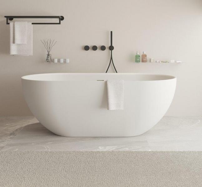 Ideavit Solidera fritstående badekar 1500 x 530 mm - Mat hvid Ideavit Solidera fritstående badekar 1500 x 530 mm - Mat hvid