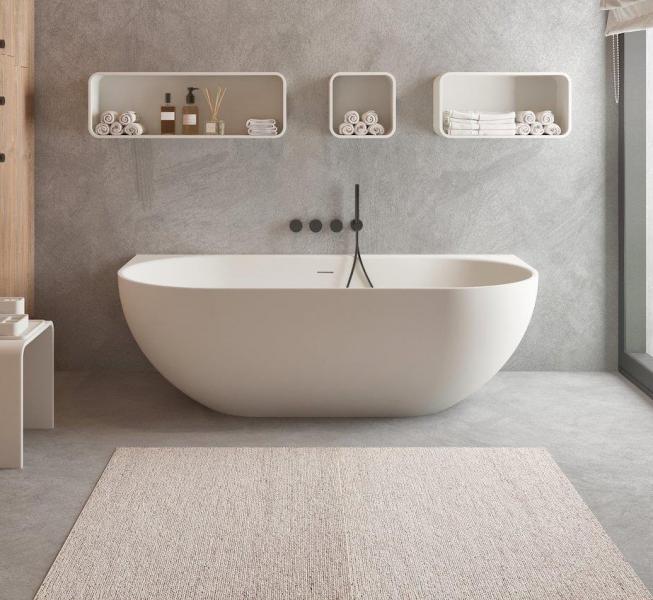 Ideavit Solidnova back-to-wall badekar 1800 x 800 mm - Mat hvid Ideavit Solidnova back-to-wall badekar 1800 x 800 mm - Mat hvid