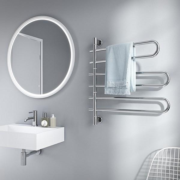 Strømberg Varzo håndklædetørrer - 44x54 cm - Poleret Rustfrit Stål Strømberg Varzo håndklædetørrer - 44x54 cm - Poleret Rustfrit Stål