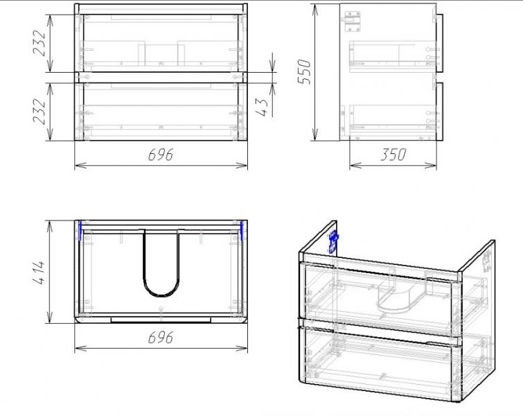 Nortiq Miami m&oslash;bels&aelig;t 70 - Hvid mat