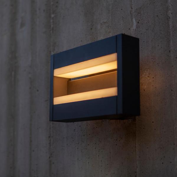 Lutec Architectural Conroy udend&oslash;rslampe til v&aelig;g