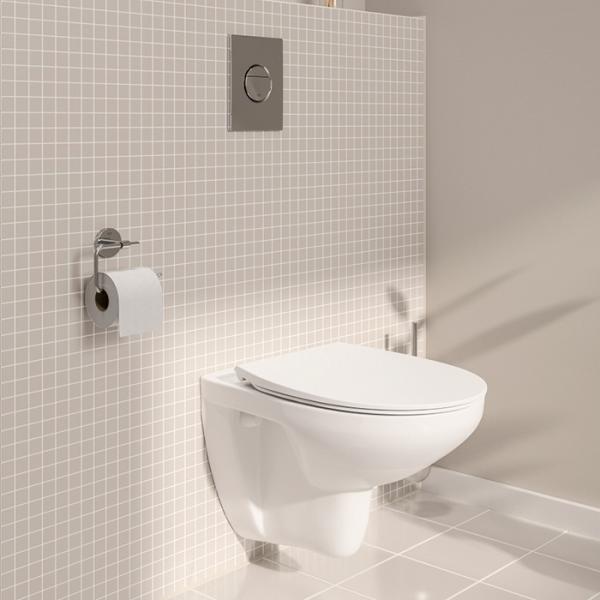 Grohe Solido Bau 5-i-1 toiletpakke inkl. s&aelig;de m. softclose, cisterne og krom betjening