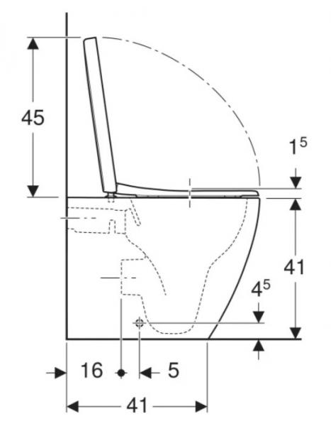 Geberit iCon back-to-wall gulvstående toilet inkl. sæde - Mat hvid Geberit iCon back-to-wall gulvstående toilet inkl. sæde - Mat hvid