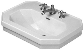 Duravit 1930 80 h&aring;ndvask t/v&aelig;g - 1/3 hanehuller - Wondergliss