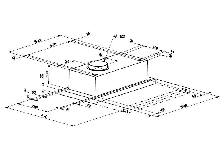 Eico Eicoline W emh&aelig;tte til v&aelig;gmontering m/udtr&aelig;k - Hvid