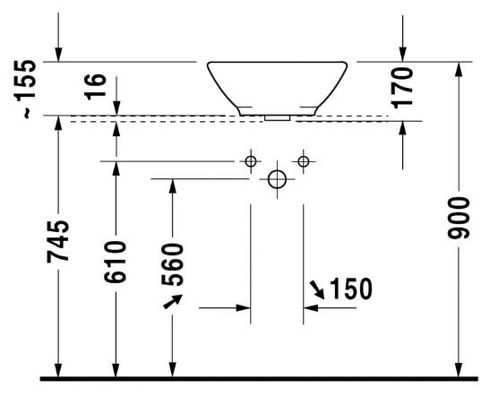 Duravit Bacino Ø42 fritstående bowlevask - Uden hanehul Duravit Bacino Ø42 fritstående bowlevask - Uden hanehul