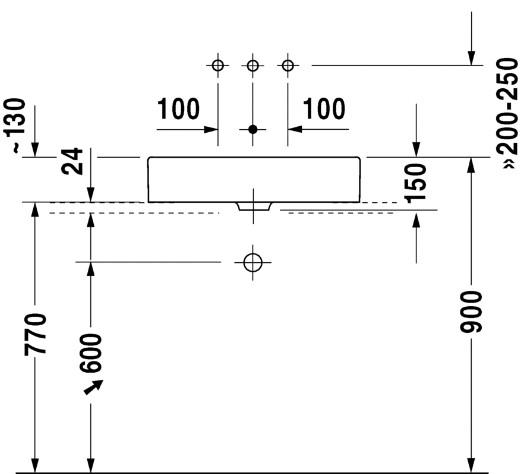 Duravit Vero 60 fritst&aring;ende bowlevask - Uden hanehul