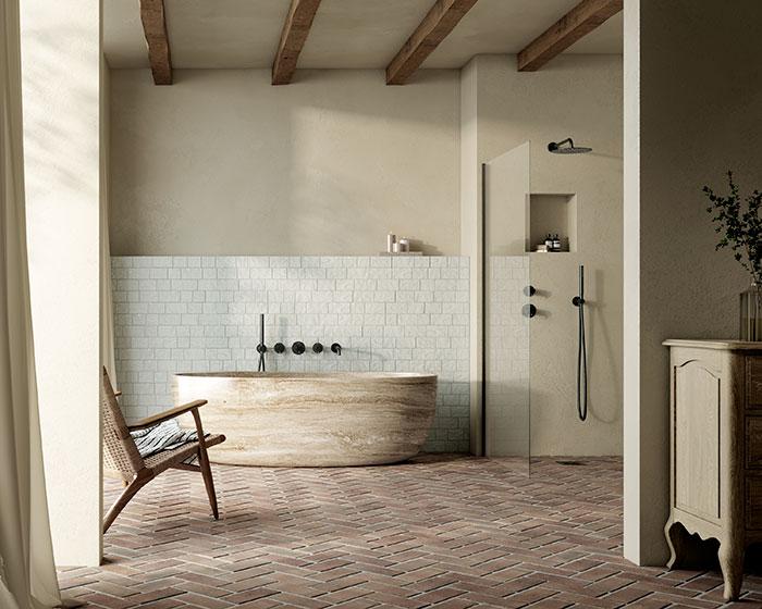 Damixa Silhouet BS 2 komplet badekararmatur til indbygning - Børstet messing PVD Damixa Silhouet BS 2 komplet badekararmatur til indbygning - Børstet messing PVD