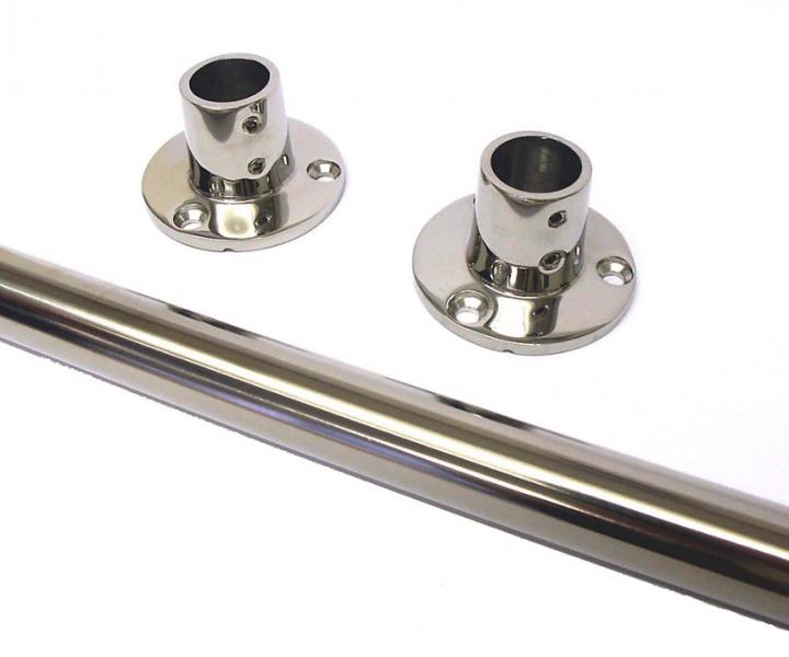 Van Der P Forh&aelig;ngstang 200cm m/2 v&aelig;gflanger - Rustfri st&aring;l