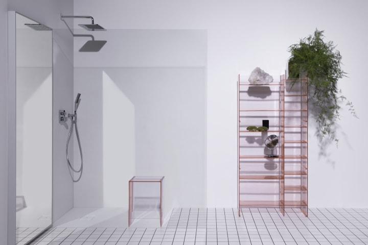 Kartell by Laufen Max Beam skammel - Rosa plast Kartell by Laufen Max Beam skammel - Rosa plast