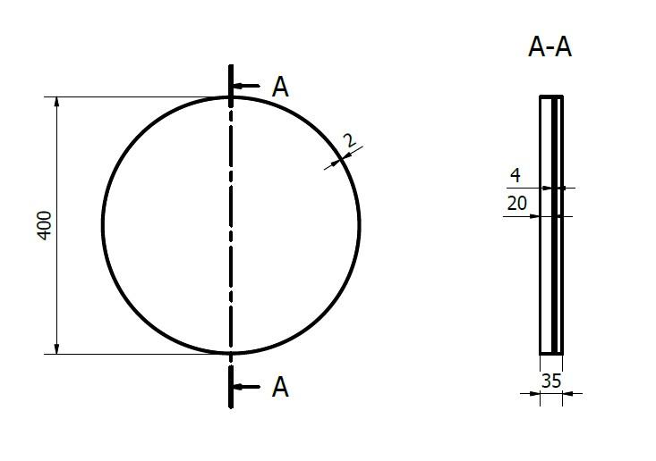 Sanibell Ink SP15 rundt spejl m/ramme Ø40 - Børstet mat guld Sanibell Ink SP15 rundt spejl m/ramme Ø40 - Børstet mat guld