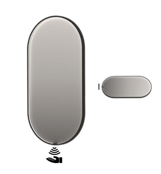 Sanibell Ink SP28 ovalt spejl m/lys, varme og sensor 50 x 100 cm - Børstet kobber Sanibell Ink SP28 ovalt spejl m/lys, varme og sensor 50 x 100 cm - Børstet kobber