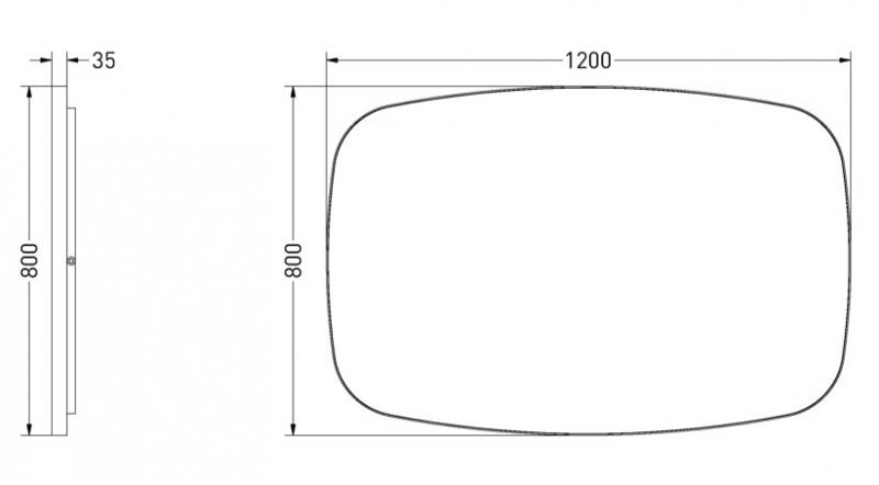 Sanibell Ink SP30 superellipse spejl m/backlight, varme og sensor 120 x 80 cm - Børstet kobber Sanibell Ink SP30 superellipse spejl m/backlight, varme og sensor 120 x 80 cm - Børstet kobber