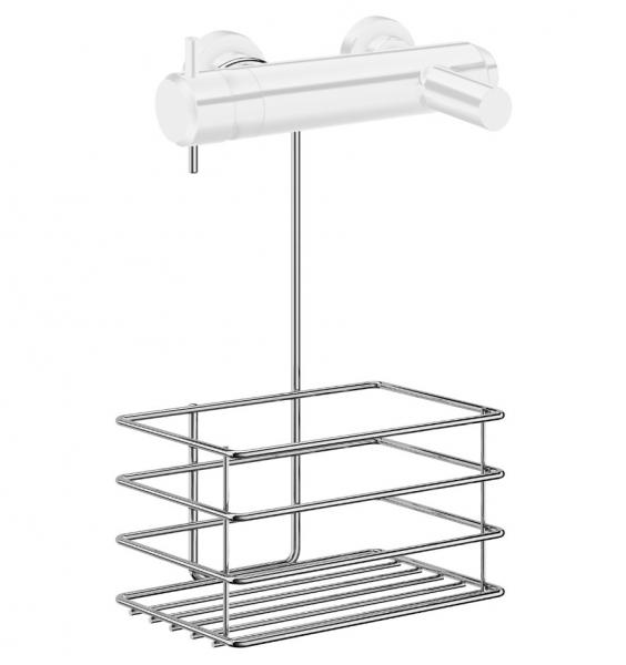 Beslagsboden enkel brusekurv til blandingsbatteri - H&oslash;j kurv - Mat sort