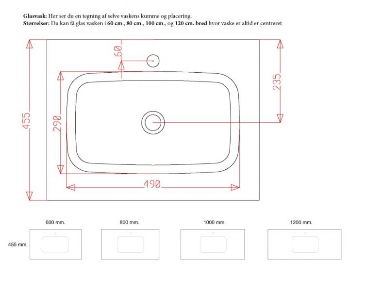 Bath 101 møbelvask i glas - Mat hvid Bath 101 møbelvask i glas - Mat hvid