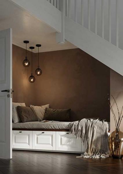 Cassøe Luna pendel m/mørktonet glas - Mat sort Cassøe Luna pendel m/mørktonet glas - Mat sort