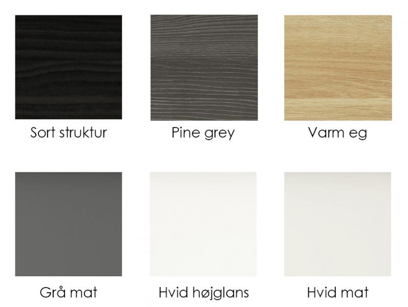 Dansani Mido+ overskab m/3 glashylder - Højrehængslet - Varm eg Dansani Mido+ overskab m/3 glashylder - Højrehængslet - Varm eg