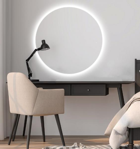 Puk rundt spejl m/backlight - 60 cm Puk rundt spejl m/backlight - 60 cm