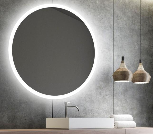 Sandra rundt spejl m/integreret LED lys, backlight og varme - &Oslash;80 cm