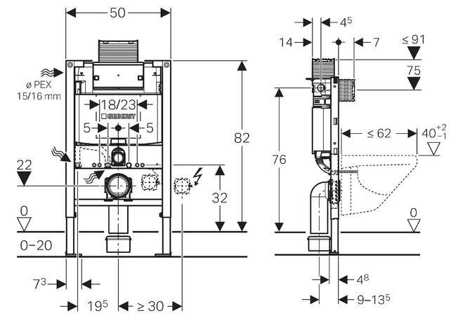 Grohe Euro kompakt Rimless toiletpakke inkl. sæde m/soft-close, lav cisterne og krom betjening Grohe Euro kompakt Rimless toiletpakke inkl. sæde m/soft-close, lav cisterne og krom betjening