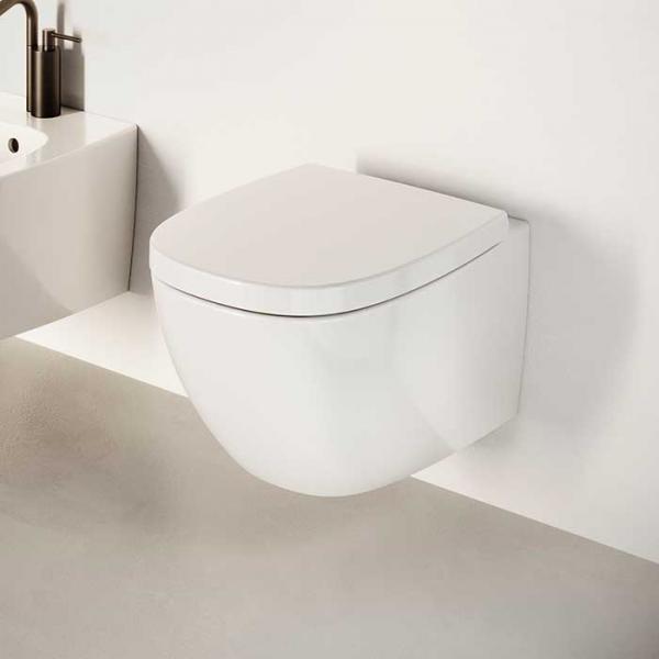 Catalano Alvea toiletpakke inkl. toilets&aelig;de m/SoftClose, cisterne og hvid betjening