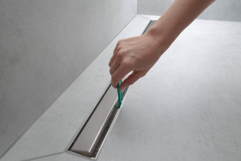 Hansgrohe RainDrain Match Kappes&aelig;t - 80 cm - B&oslash;rstet rustfrit st&aring;l