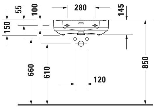 Duravit Soleil 55 håndvask t/væg Duravit Soleil 55 håndvask t/væg