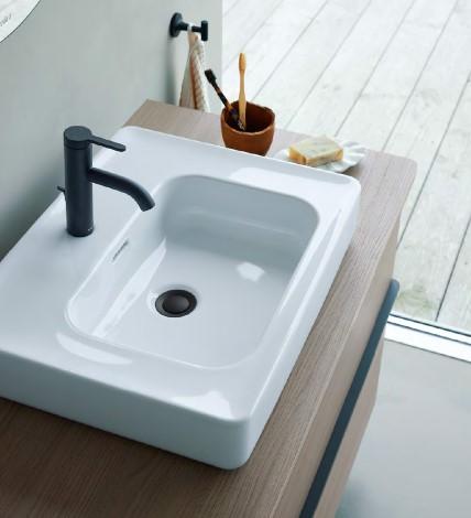 Duravit Soleil fritstående bowlevask - 1 hanehul - Med overløb Duravit Soleil fritstående bowlevask - 1 hanehul - Med overløb