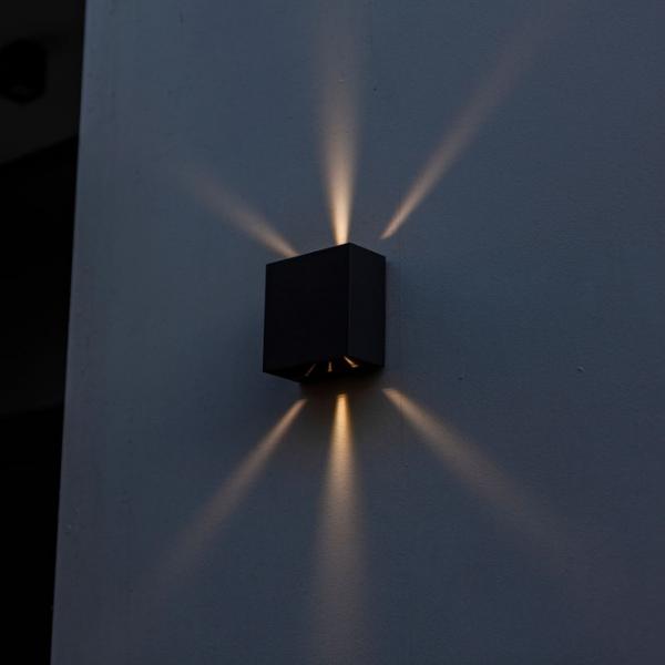 Lutec Architectural Gemini Beams udendørslampe til væg - Mat sort Lutec Architectural Gemini Beams udendørslampe til væg - Mat sort