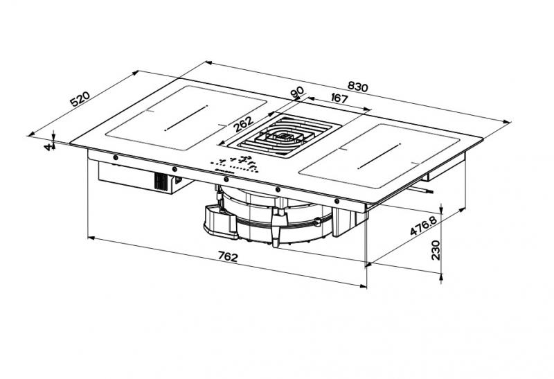 Eico Galileo Smart BK A830 emh&aelig;tte med kogesektion - Sort