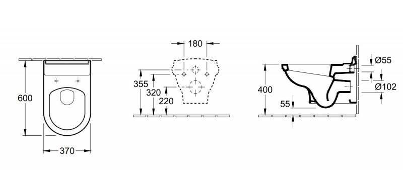V&B Hommage v&aelig;gh&aelig;ngt toilet m/C+