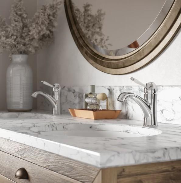 Damixa Tradition 1 grebs h&aring;ndvaskarmatur u/bundventil - Krom